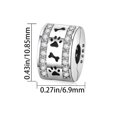 thumbnail image 3 of 925 Sterling Silver Paw Print Bone Clip Charm for Bracelets Charms & Bangle Pendant Jewelry, 3 of 4