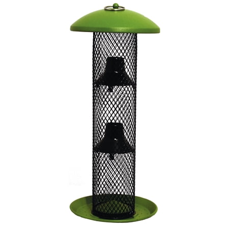Perky-Pet Green Metal Straight-Sided Sunflower Tube Wild Bird Feeder