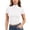09#White, variant on Womens Mock Neck Shirts 2026 Short Sleeve Tshirts Slim Fitted Dressy Casual Summer Basic Tees Hot Pink M