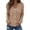 Khaki, variant on CHICME Cardigan Sweaters for Women Sparkle Rhinestone Cable Knit V-Neck Long Sleeve Button Down Lightweight Fall Sweater Pink-L