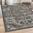 thumbnail image 1 of Vintage Decorative Rug, Grayscale Weathered Look Abstract Square Details Retro Ethnic Themed Ornament, Quality Carpet for Bedroom Dorm and Living Room, 6 Sizes, Dark Grey, by Ambesonne, 1 of 4
