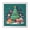 Christmas Square-734, variant on Holiday Entertaining Table Cover 36x36 Inch, Stretch Christmas Pattern on Durable Spandex Fabric That Lies Flat Instantly