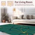 thumbnail image 2 of ODIKA 6'x9' Machine Washable Non-Slip Area Rug, Tropical Leaf Medley With Interlocking Fronds And Exotic Vines High Traffic Rug, Green, 416846, 2 of 7