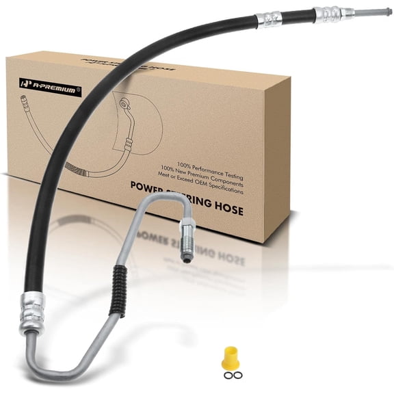 A-Premium Power Steering Pressure Hose Line Assembly Compatible with Dodge Ram 1500 2005-2008, 5.7L, with O-ring, Pump To Gear/Rack Pinion