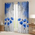 thumbnail image 2 of Homewish Boys Girls Blue Flowers Black Out Curtains,Abstract Vintage Curtains Pack of 2 (42x63 Each),Spring Garden Bedroom Curtains,Microfiber Bedroom Decor, 2 of 6