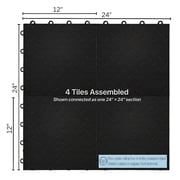 FlooringInc Nitro Garage Floor Tiles, Diamond Pattern, Interlocking, Black, 12x12, 1 pack, 1 sq/ft
