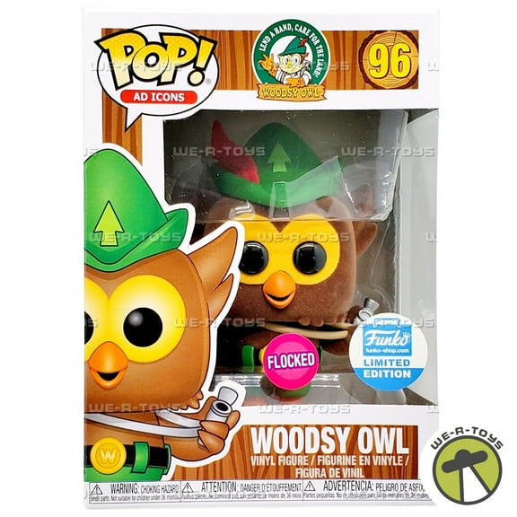 Pre-Owned Funko Pop Ad Icons 96 Woodsy Owl Flocked Limited Edition Vinyl Figure