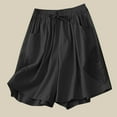thumbnail image 2 of Flowy Shorts For Women Sevevn Women's Summer Casual Lace Splicing Wide-Foot Pants Large Size Thin Style Shorts, 2 of 5