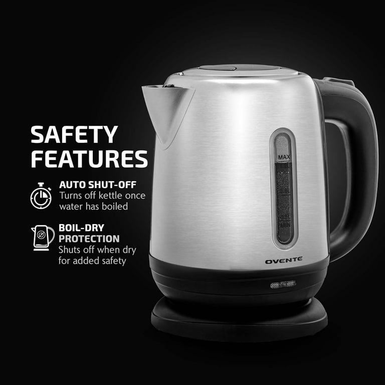 Chefman 1.2L Electric Tea Kettle with LED Lights, Automatic Shut Off,  Removable Lid, Boil-Dry Protection, Hot Water Electric Kettle Water Boiler