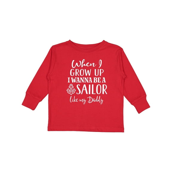 Inktastic Future Sailor Like Daddy Boys Long Sleeve Toddler T-Shirt