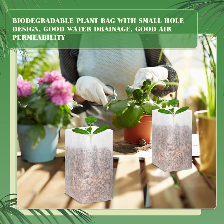 Namzi 1000 Pcs Seedling Nursery Bags Seed Bags Non Woven Plants