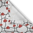 thumbnail image 6 of Ambesonne Valentines Valance & Curtain, Geometric Hearts, 55"x45", Red Black White, 6 of 6