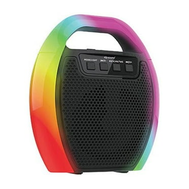 IQ Sound IQ-2404RGB 4-inch Wireless Bluetooth Speaker with RGB Light Show & TWS, JL5.0 Bluetooth, USB/SD/AUX/Mic Input, FM Radio, 5W Speaker Power and 1500mAh Battery