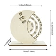 thumbnail image 4 of Sylvtty Wooden Rotating Circular Perpetual Calendar Manual Rotatable Disc Calendar Desk Decor for Home Office School, 4 of 6