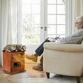 thumbnail image 6 of LifePlus Infrared Space Heaters for Home, Portable Wood Electric Quartz Heater with Remote Control Thermostat Energy Efficient for Inside Use, 6 of 8