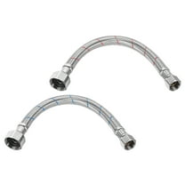 Uxcell 2-Pack 9 Inch Faucet Hose Connector, 9/16" x G1/2 Female Thread Connector for Bathroom