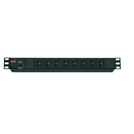 Maruson PDU-R1508 Basic 8 Port Circuit Breaker with Prompt Overload Protection NEMA 5-15 Power Distribution Unit