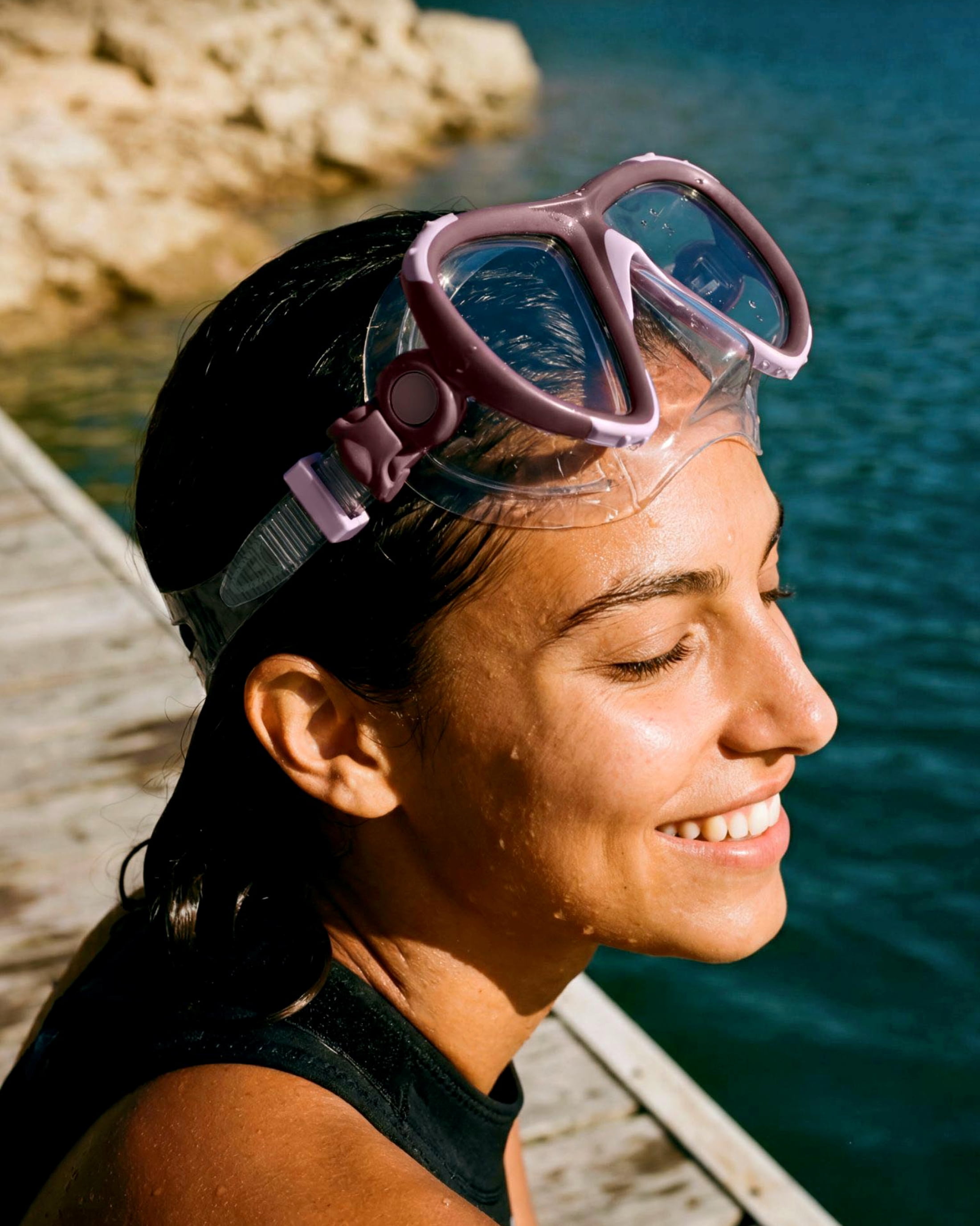 (2 pack) Speedo Adult Pilot Swimming Mask, Soft Fit with Anti‑Fog and UV Protection, Ages 12+