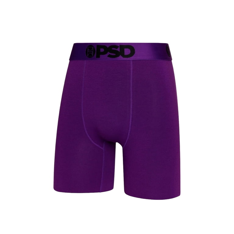 PSD Men's Boxer Briefs 6-Pack - 5 Inch Inseam Cotton Underwear, Moisture-Wicking & No-Ride Up For All-Day Comfort, Dark Colors