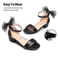 thumbnail image 3 of DREAM PAIRS Girls Sandals Low Heel Dress Pump Ankle Strap Interchangeable Bow Flower Wedding Party Shoes for Little Kid/Big Kid, 3 of 6