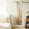 thumbnail image 2 of MyDepot 64" x 21" Full Length Mirror, Body Wall Mirrors with Shatter-Proof Glass, Floor Standing Hanging Leaning, Large Tall Mirror Stand Aluminum Alloy Frame for Bedroom Cloakroom, Gold, 2 of 8