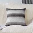 thumbnail image 2 of Ombre Grey White Stripes Square Cushion Covers Set of 2 Set 16 x 16-Inch Geometric Reversible Throw Pillow Covers for Decor Geometry Pillow Covers Home Decor Modern Striped Art, 2 of 6