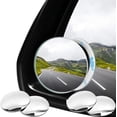 thumbnail image 1 of SHENMO 4 Pack 50mm Rotatable Car Blind Spot Mirror Frameless Round 360°Rotate HD Glass Self Adhesive Convex Rear View Car Side Blind Spot Mirror Exterior for Vehicles, Motorcycle, Truc, 1 of 5