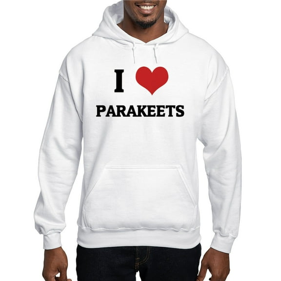 CafePress - I Love Parakeets Hooded Sweatshirt - Pullover Hoodie, Hooded Sweatshirt