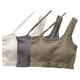 thumbnail image 1 of Tops cortos para mujer con canalé en los hombros y sin costuras para hacer ejercicio, 1 of 5