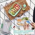 thumbnail image 3 of Naiovety Cajas Bento selladas para microondas, ensaladera de plástico de 2L, compartimentos pequeños para mantenimiento fresco, contenedor de alimentos, Mostrada Naiovety HA067861-01, 3 of 6