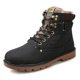 thumbnail image 1 of Botas de nieve de invierno para hombre, zapatos informales de trabajo a la moda resistentes al desgaste de cuero Pu, zapatos que mantienen el calor para hombre, 1 of 5