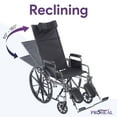 thumbnail image 3 of ProHeal Premium 20” Reclining Wheelchair with Elevating Legrests, Headrest Support, Removable Desk Arms, - 300LB Capacity, 3 of 8