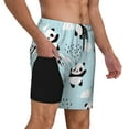 thumbnail image 3 of Haiem Cute Panda Bear Men'S Quick-Dry Swim Trunks: Comfortable Beach Shorts With Mesh Lining And Pockets - Ideal For Swimming And Sunbathing X-Large, 3 of 9