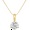 Yellow Gold, variant on 2 CT Diamond Solitaire Pendant Necklace for Women in 14K White Gold 16" to 18" Adjustable Cable Chain (I2-I3, H-I-J) by Jolene Jarrett