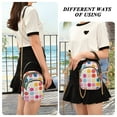 thumbnail image 6 of FORMRS Crossbody Bag for Women Quilted Travel Shoulder Cell Phone Purse with Chain Strap Handbag, Colorful Circles, 6 of 7
