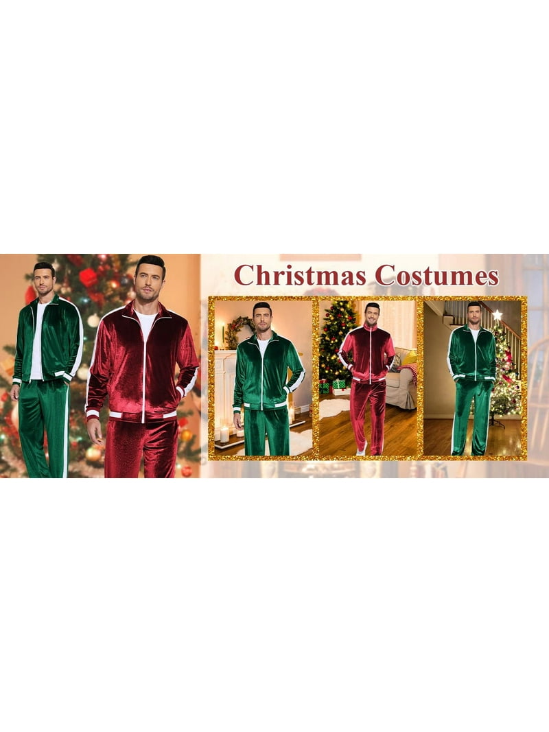COOFANDY Mens Tracksuit 2 Piece Set Velour Sweatsuit Jogging Suits
