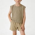 thumbnail image 2 of Yanlir Chemises Garçons Enfants Manches Courtes Été Col Rond Coupe Ample Hauts Jeunesse Basique Col Rond Uni Basique Décontracté Hauts Doux T-Shirts Unis, 2 of 7