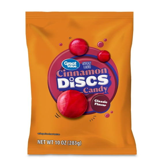 Great Value Cinnamon Discs Hard Candy, 10 oz Bag