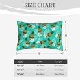 thumbnail image 4 of Bedroom Outdoor Decorations Rectangle Two Sides Printed Sunglass Skull Pineapple Palm Leaf Teal Sofa Throw Pillow Case Cushion Cove, 4 of 6