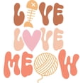 thumbnail image 2 of CafePress - Live Love Meow - Acrylic Circle Christmas Ornament, 2 of 4