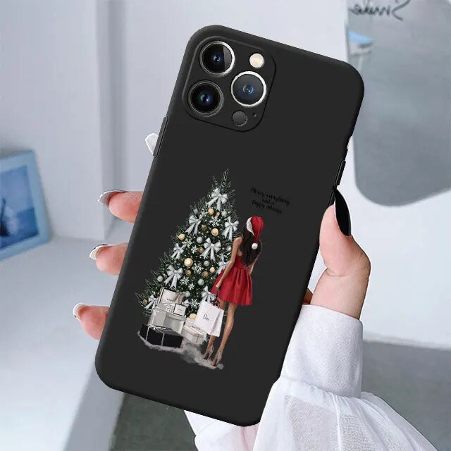 Funda negra suave con diseño de Feliz Navidad y regalo de Año Nuevo para Huawei Y60 Y61 Y8s Y90 Nova 9 Pro SE 8 10 SE 8i Y70 Plus 10z Y9 Y6 Y7
