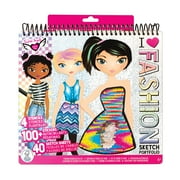 Fashion Angels Portfolio Sketch Pad & Writing Notebook with 4 Stencil Sheets, 8.5in x 11in, 40 Pages