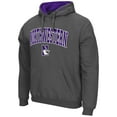 thumbnail image 2 of Men's Colosseum Charcoal Northwestern Wildcats Arch & Logo 3.0 Pullover Hoodie, 2 of 3