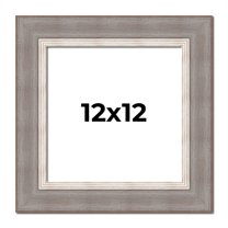 12x12 Frame Grey Real Wood Picture Frame Width 2.75 Inches | Interior Frame Depth 0.5 Inches |