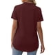 thumbnail image 4 of Mujeres sueltas casual manga corta cuello pico sólido casual blusa camiseta túnica tops Fridja  zx4117, 4 of 9
