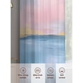 thumbnail image 6 of Modernism Sheer Curtains for Living Room Bedroom, Light-filtering Sheer Curtain, Abstract Gold Blue Pink Color Block Rod Pocket Voile Window Treatment Drapes, 52’’Wx63’’L, 2 Panels Set, 6 of 7