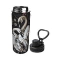 thumbnail image 2 of KLL Elegant Swans Black Background Pattern 18oz Insulated Water Bottle, Stainless Steel Sports Water Cup Flask with Spout and Handle Lid for Sports Travel Car& School, 2 of 7