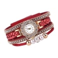 thumbnail image 1 of Reloj HUOGUO Weave Wrap Quartz Wrap, pulsera vintage para mujer, 1 of 4