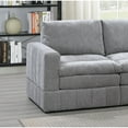thumbnail image 4 of Newboti Furniture 1pc LAF/RAF One Arm Chair Modular Chair Sectional Sofa Living Room Furniture Granite Morgan Fabric- Suede 02653, 4 of 7