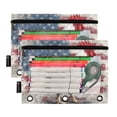 thumbnail image 2 of 2 Pack Flip Folders with Clear PVC Window Binder Pouches 3-Ring Binder Organizer for Office & Home Red White and Blue Rooster, 2 of 6